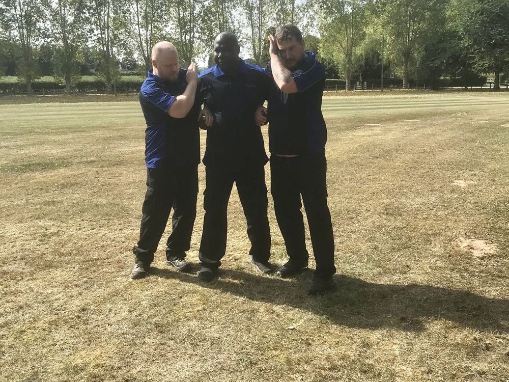 PMVA physical intervention training outdoors