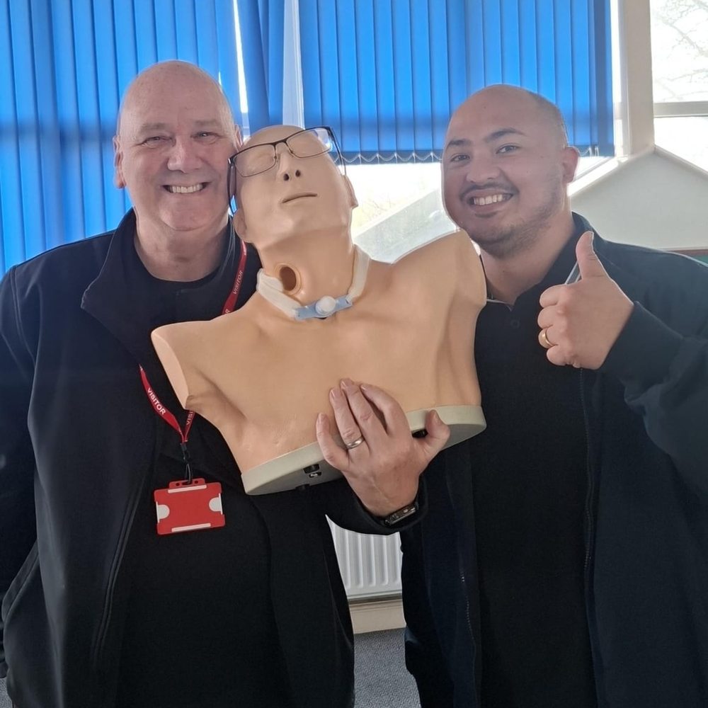 Tracheostomy care training on a manikin