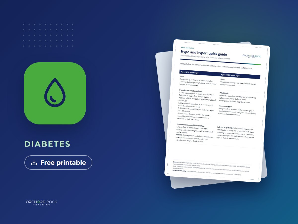 Hypo and hyper quick guide: free printable resource from Orchard Rock Training